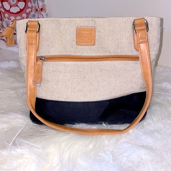 Stone Mountain Spectator Tote Bag Black and Tan Cloth - Picture 4 of 8